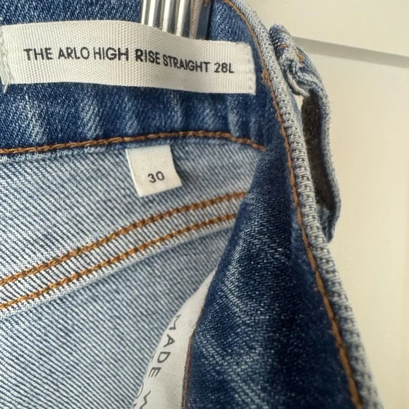 Aritzia Denim Forum The Arlo High Rise Straight 28L size 30 - Picture 6 of 9